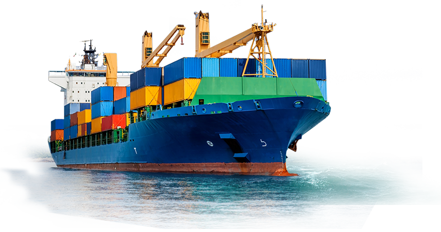 navio cargueiro indo para a direita